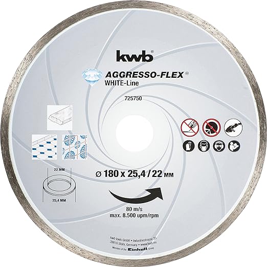 KWB Disco 180mm para cerámica, mármol