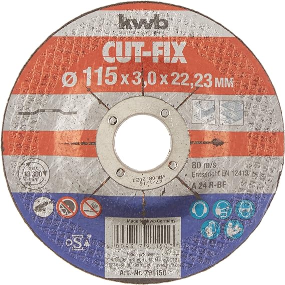 Disco KWB de corte Cut-Fix, 115x3.0x22,23mm