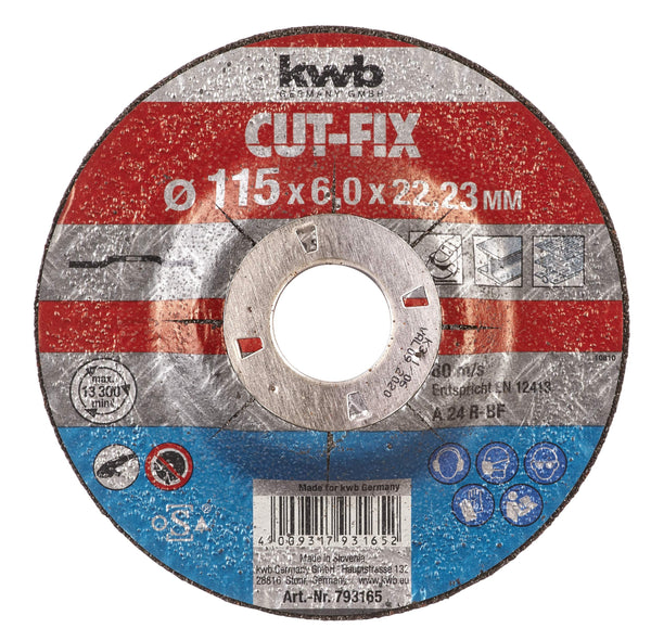 Disco desbaste metal Cut-Fix (115x6x22.23 mm)